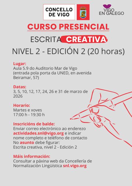 Curso de escrita creativa_nivel 2 (marzo 2026)