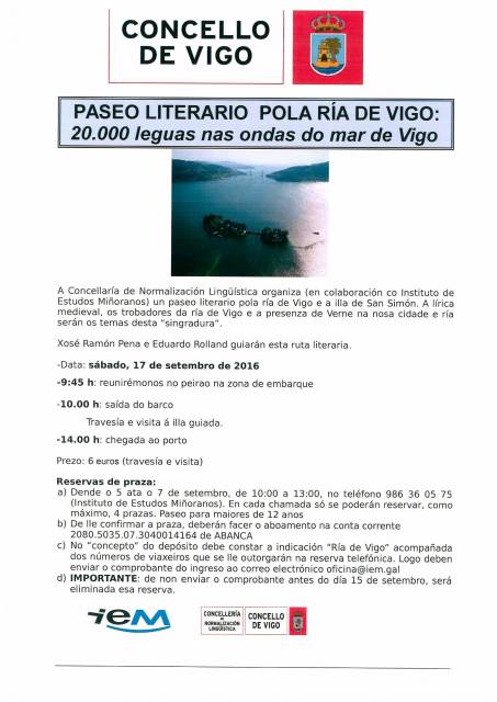 20.000 leguas nas ondas do mar de Vigo, setembro 2016