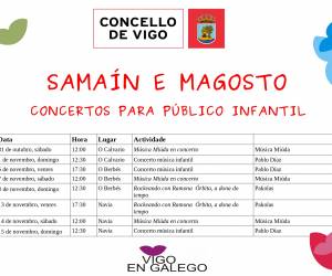 CONCERTOS DE MÚSICA INFANTIL